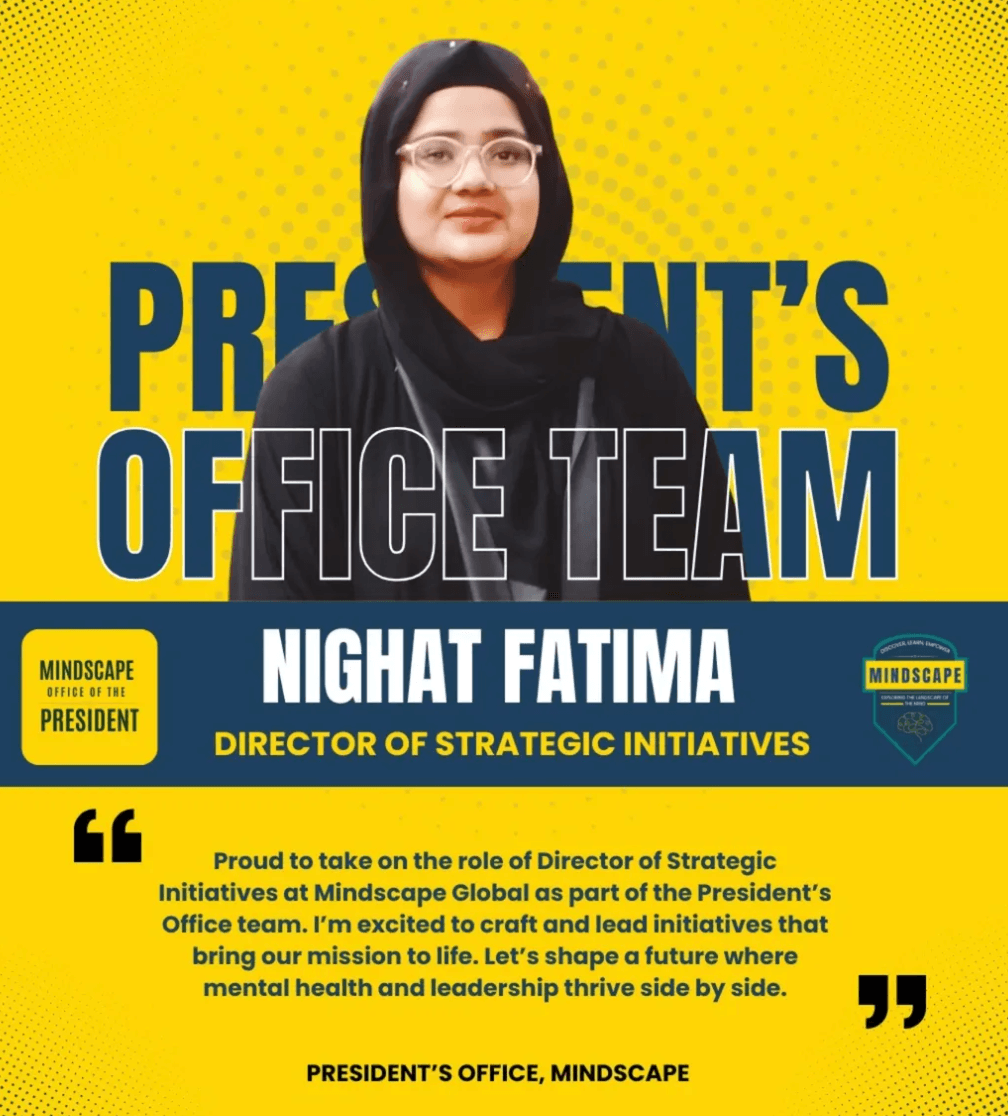 Nighat Fatima, President's Office Team