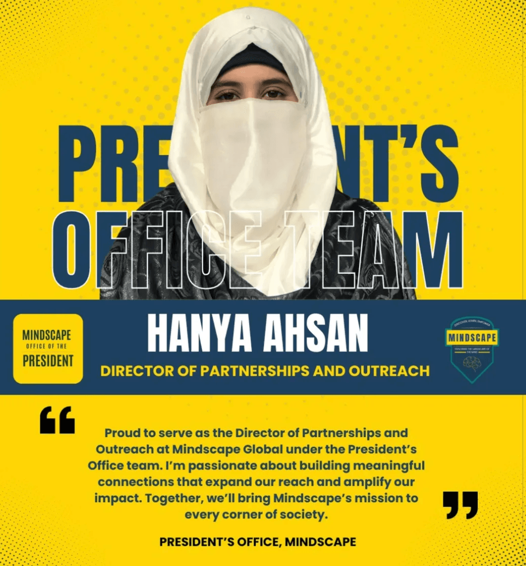 Hanya Ahsan, President's Office Team