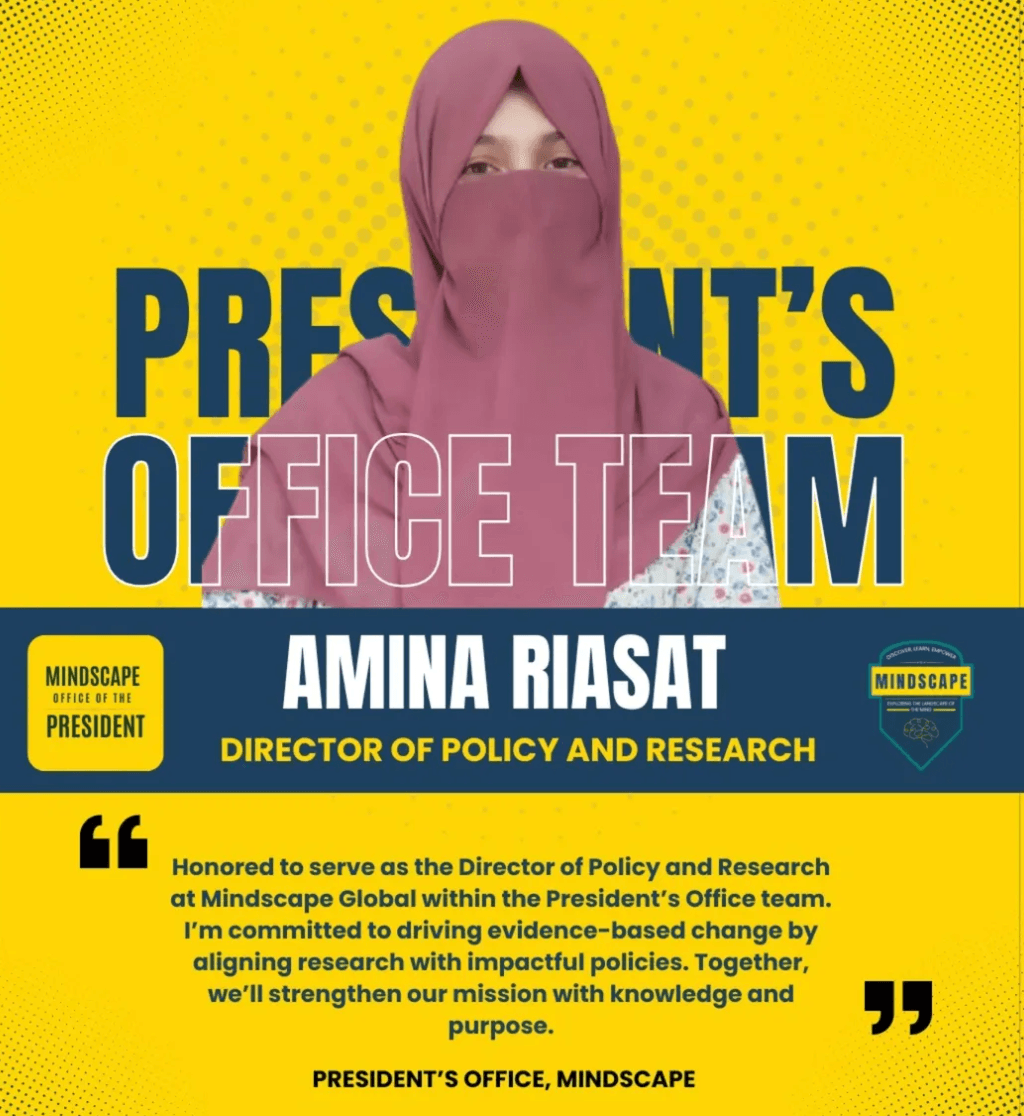 Amina Riasat, President's Office Team