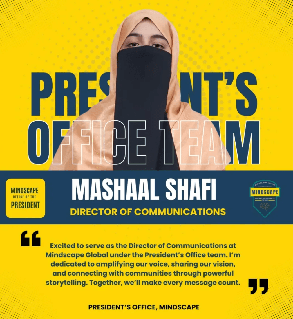 Mashal Shafi, President's Office Team